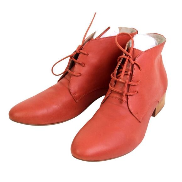 Bird of Flight BRIGS BROWN REAL LEATHER LOW HEEL LACE UP ANKLE BOOTS SHOES Sz 7B - Picture 2 of 9